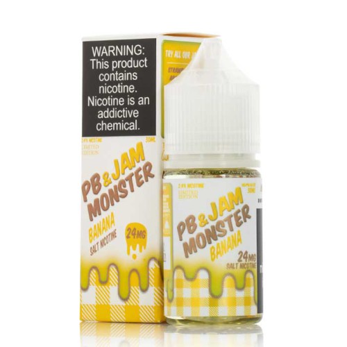 Jam Monster & PB - Banana Salt 30ML Jam Monster & PB - Banana Salt 30ML