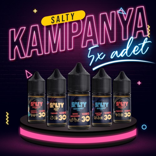 5 Adet Salty Salt 30ML Likit Kampanyası 5 Adet Salty Salt 30ML Likit Kampanyası