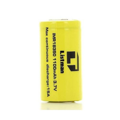 Accu Listman IMR 9-15A 3.7V 18350 Şarjlı Pil Accu Listman IMR 9-15A 3.7V 18350 Şarjlı Pil