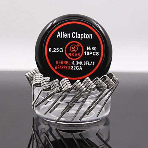 Alien Clapton 10 Adet Ni80 Hazır Sarılı Tel (0.25 oHm) Alien Clapton 10 Adet Ni80 Hazır Sarılı Tel (0.25 oHm)